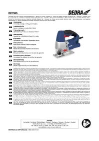 Notice DEDRA DED7965 Scie