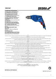 Notice DEDRA DED7957 Perceuse