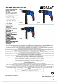 Notice DEDRA DED7959 Perceuse