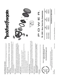 Notice Rockford Fosgate POWER T0D415 Caisson de basses