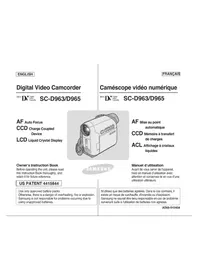 Notice SAMSUNG SCD965 Caméscope