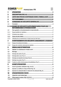 Notice PowerPlus POWXG72040 Cultivateur