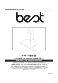 Notice BEST WPP13612SS Hotte