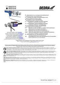 Notice DEDRA DED7516 Poste à souder