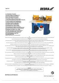 Notice DEDRA DED7742 Fraiseuse
