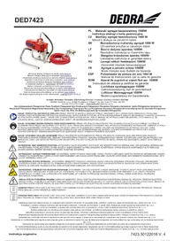 Notice DEDRA DED7423 Jet de peinture