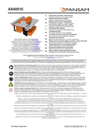 Notice Pansam A040010 Trancheuse