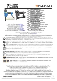 Notice Pansam A533151 Agrafeuse