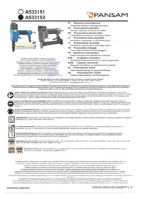 Notice Pansam A533152 Agrafeuse