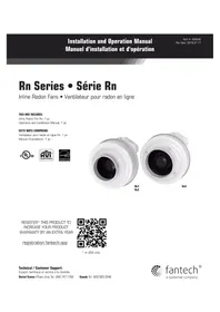 Notice Fantech RN1 Ventilateur