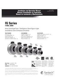 Notice Fantech FG6XL Ventilateur