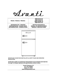 Notice Avanti RMRT30X7G-IS Non catégorisé
