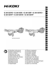 Notice HiKOKI G3613DVF Broyeur