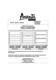 Notice Avanti WCD46DZ3S Cave à vin