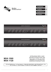Notice FBT MXA 1120 Recepteur
