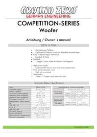 Notice Ground Zero GZCW 12-75SPL Caisson de basses