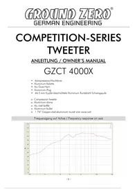 Notice Ground Zero GZCT 4000X Haut-parleur