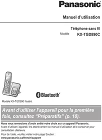 Notice PANASONIC KX-TGD890 Téléphone de bureau