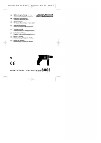 Notice Ergotools Pattfield E-SB 800 E Perceuse
