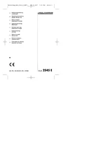 Notice Ergotools Pattfield E-LS 2545 E Souffleur