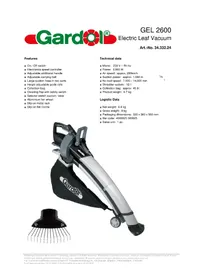Notice Gardol GEL 2600 Souffleur