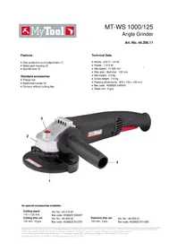 Notice MyTool MT-WS 1000/125 Broyeur