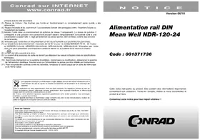 Notice Mean Well NDR-120-24 Non catégorisé