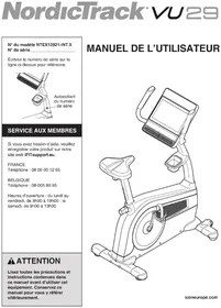 Notice NordicTrack VU29 Formateur de vélo d'intérieur