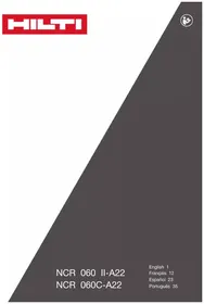 Notice HILTI NCR 060 II-A22 Outil de sertissage