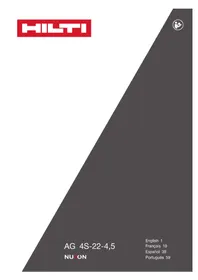 Notice HILTI AG 4S-22‑4 5 Broyeur