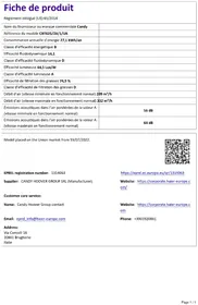 Notice CANDY CBT625/2X/1/UK Hotte