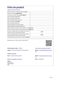 Notice CANDY CVMI970LX/UK Hotte
