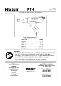 Notice Panduit PTH Outil à main