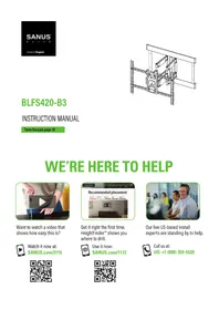 Notice SANUS BLFS420 Support mural