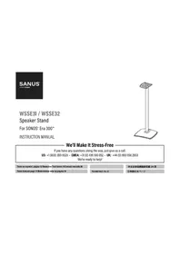 Notice SANUS WSSE31 Support des enceintes