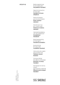 Notice Siedle HTS 811-0 Interphone