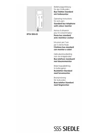 Notice Siedle BTSV 850-03 Interphone