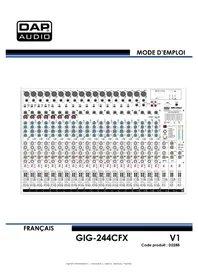 Notice DAP-Audio GIG-244CFX Table de mixage