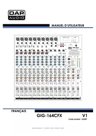 Notice DAP-Audio GIG-164CFX Table de mixage