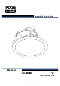 Notice DAP-Audio CS-850S Haut-parleur