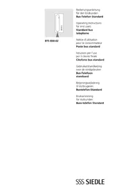 Notice Siedle BUS-TELEFON STANDARD Interphone