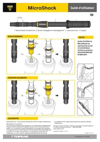 Notice Topeak MICROSHOCK Pompe