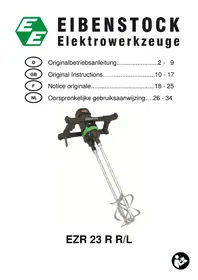 Notice Eibenstock EZR 23 R R/L Mélangeur de peinture