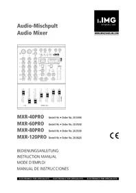 Notice IMG Stageline MXR-40PRO Table de mixage