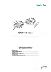 Notice KUBOTA RA2071T EVO Non catégorisé