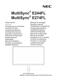Notice NEC MULTISYNC E244FL Moniteur
