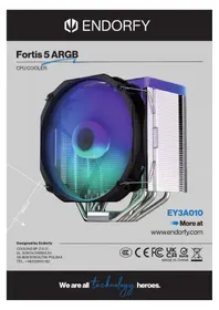 Notice ENDORFY FORTIS 5 ARGB Système de refroidissement de matériel informatique