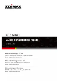 Notice Edimax SP-1123WT Maison intelligente