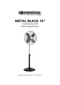 Notice Sonnenkönig METAL BLACK 16 Ventilateur