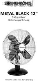 Notice Sonnenkönig METAL BLACK 12 Ventilateur